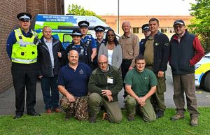 The team from the Environment Agency, West Mercia Police, the Angling Trust and Telford Angling Association