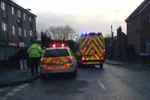 An accident in Hills Lane, Madeley. Photo: @drivertraining2