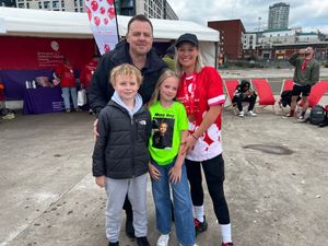 Lisa's family were cheering her on from the side lines at the Great Birmingham Run