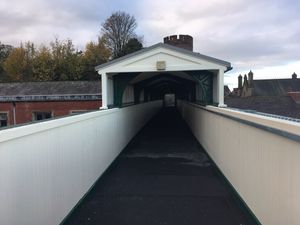 Supporting image for story: Shrewsbury's renovated Dana footbridge reopens after 11 months