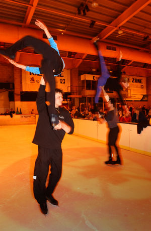 Russian Ice Stars practice at Telford Ice Rink, ready for their performance of Sleeping Beauty in 2003.