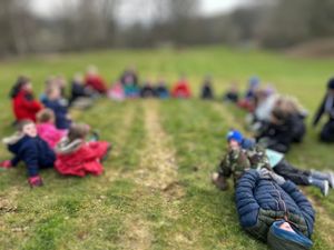 Playing games with the children