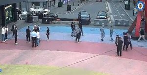 Disorder on Hurst Street in Birmingham city centre at 6am on Friday, August 1, 2025