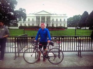 Kyle outside the White House