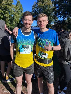 Rugeley Running Club gave a thumbs up as they prepared for the run