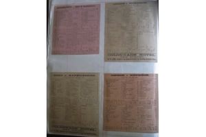 The Warwickshire CCC scorecards donated by former player and coach Sydney Santall