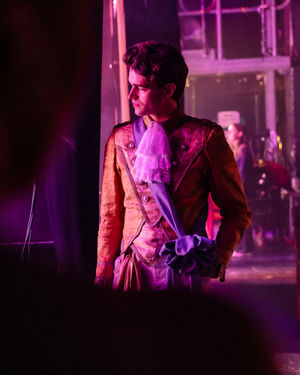 The backstage area is a large one, with plenty of space for people to walk around. Photo: Danny Kaan