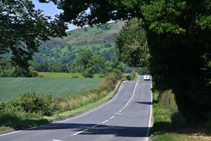The A458 between Shrewsbury and Welshpool