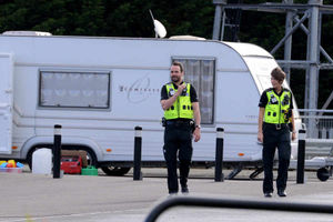 Police at the site