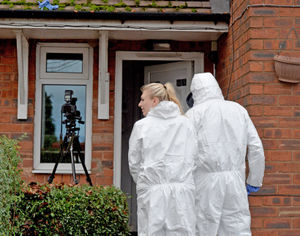 Investigators remain at the scene to work out the cause of the blaze