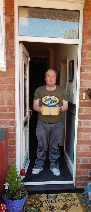 James Davies was one of those who received a parcel