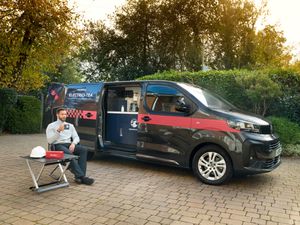 Supporting image for story: Vauxhall creates one-off tea-making Vivaro Electrici-Tea van