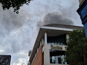 Smoke in Wolverhampton city centre