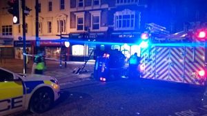 Emergency crews at the scene