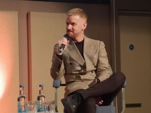 Mikey North on stage at St George's Hall