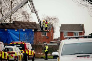 Firefighters at the scene