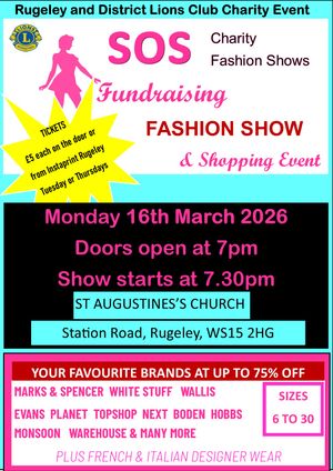 SOS Charity Fashion Show Poster