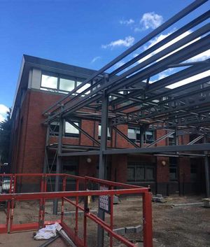 The new engineering department at the Telford Innovation Campus in Priorslee is taking shape