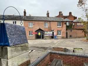 Canalside cottages in Welshpool where the library will operate from on a temporary basis. Picture: Powys County Council