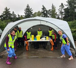 Staff from Much Wenlock and Cressage Medical Practice held their first “Drive Thru” Vaccination Clinic on Wednesday