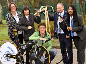 Supporting image for story: Cycle stars visit Black Country University Technical College