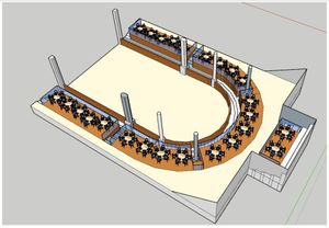 An architect's drawing of the proposed interior plans for the former Darlington Street Methodist Church in Wolverhampton city centre