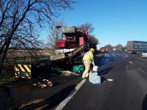 The incident involved a HGV and another vehicle. Photo: Highways England