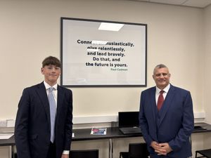 Paul Cadman, CEO of SPR in Walsall, left - with Oli Nugent-Smith, who recently did work experience at SPR.