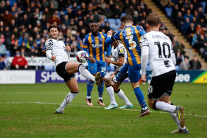 Luke Leahy of Shrewsbury Town scores a goal to make it 2-1 (AMA)