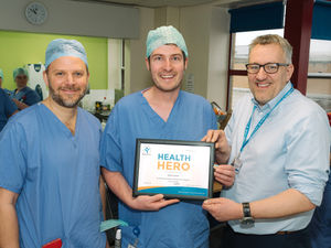 Supporting image for story: Shropshire hospital theatre support worker hailed 'health hero'