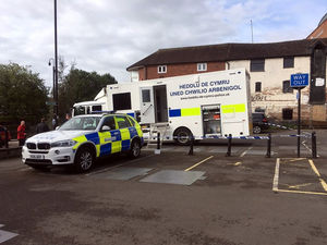 Police during the river search