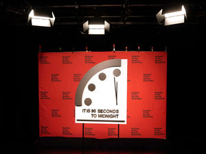 Supporting image for story: No cause for alarm, but the Doomsday Clock is ticking