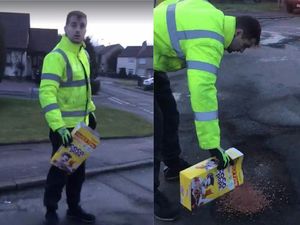 Supporting image for story: People filled potholes with Coco Pops in response to a council’s road repair budget