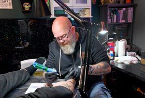 Neil (pictured) is completely self-taught and began practicing on fruit