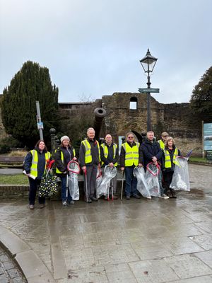 Pride of Place volunteers meeting for first litter pick of 2026
