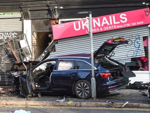 Supporting image for story: Bumper lands on roof as police chase ends with serious crash