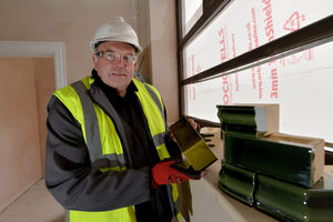 Andy Curtis shows off some of the period tiling