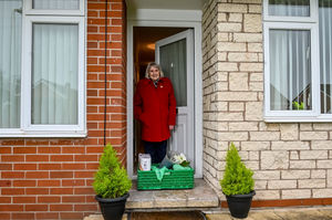 Mary Langdown with her Co-Op delivery