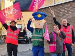 Supporting image for story: Meet 'Picketing Pat' - the union rep touring Shropshire to boost morale on Royal Mail strike days