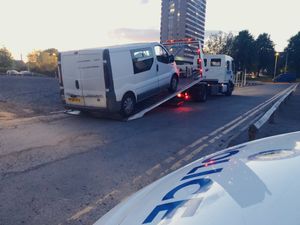 Supporting image for story: 'Suspicious activity': White van seized by police in Wednesfield