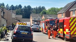 The scene in Marbury Drive, Bilston