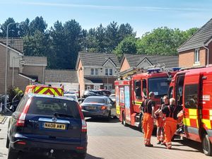 The scene in Marbury Drive, Bilston 