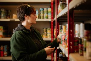 Liz Jermy at Oswestry Food Bank