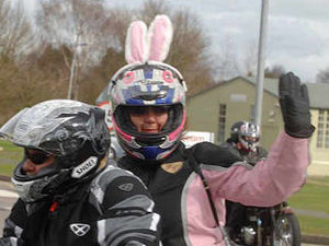 Supporting image for story: Easter egg bike convoy roars in