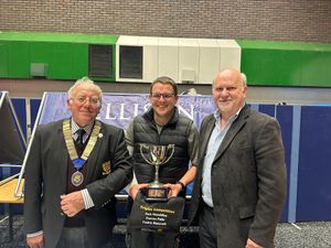 Triples tonic – Jack Hazeldine of the Adderley trio that triumphed, seen with Simon Fullard and Will Ellison