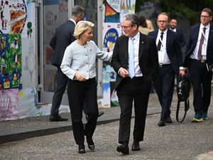 Prime Minister Sir Keir Starmer with President of the European Commission Ursula von der Leyen ahead of their bilateral meeting as he attends the European Political Community Summit (EPC) in Tirana, Albania