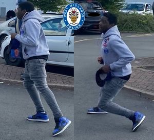 Police wish to speak to this man after a McDonald's security guard was punched. Photo: West Midlands Police