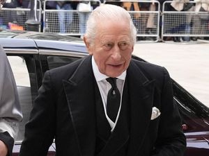 Supporting image for story: King joins members of royal family for Catholic funeral of Duchess of Kent