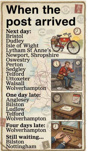 How the post arrived - or not