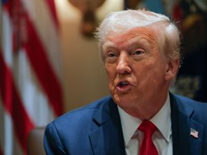 President Donald Trump speaks during a cabinet meeting